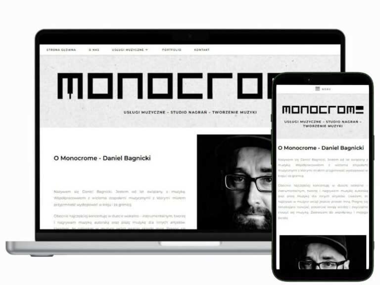 Strona internetowa Monocrome dostarczona przez Dobre Strony