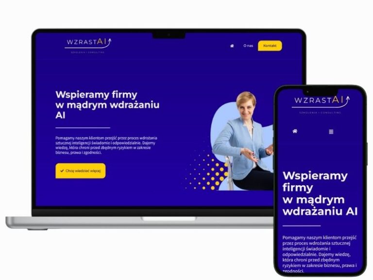 Strona internetowa marki WzrastAI dostarczona przez Dobre Strony